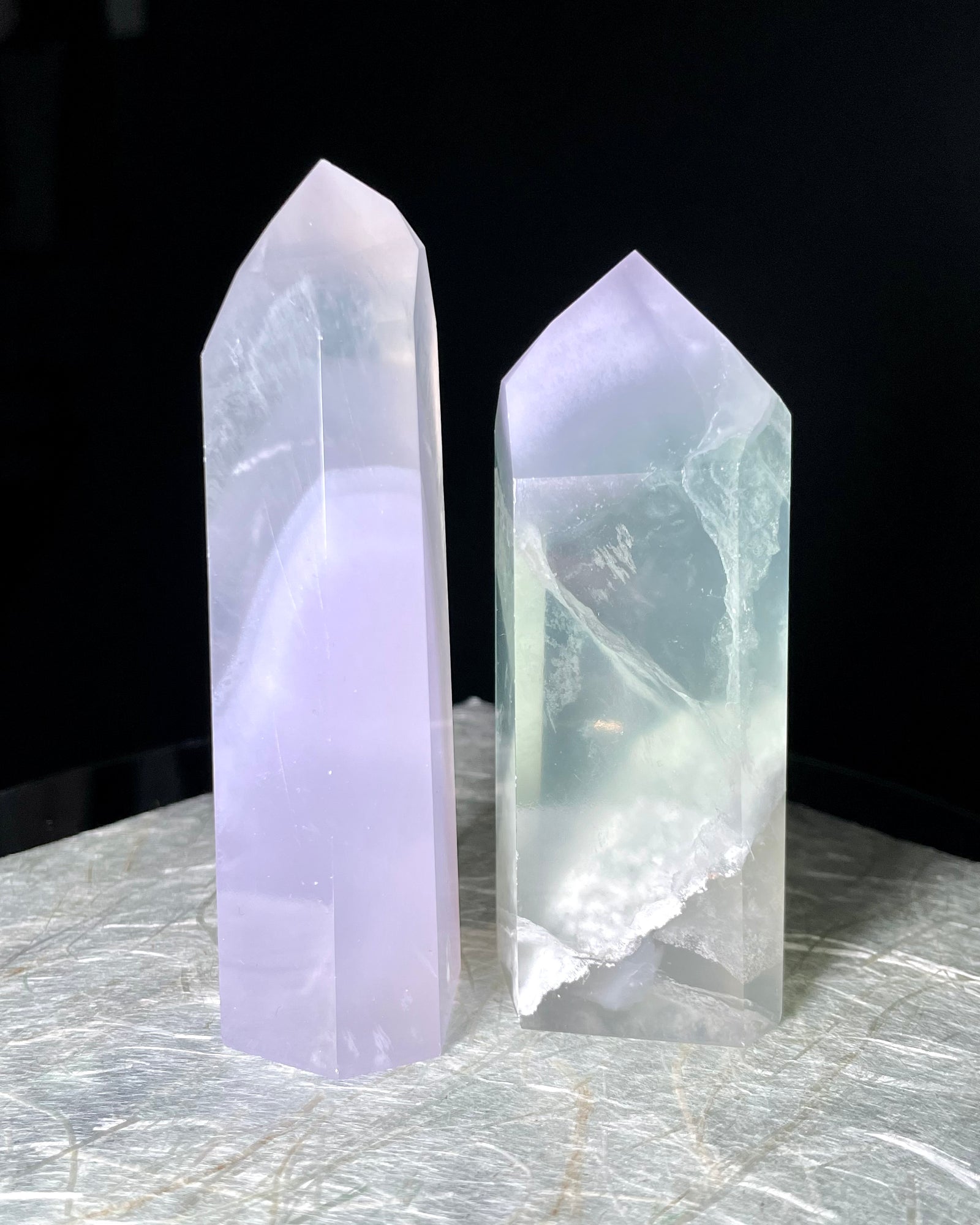 キャンディーフローライト円柱♡ポイント♡No.1158 ミルキーカラーフローライト（ポイント）・大_30010 – URAOTO-to